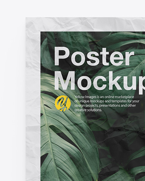 Crumpled Poster Mockup