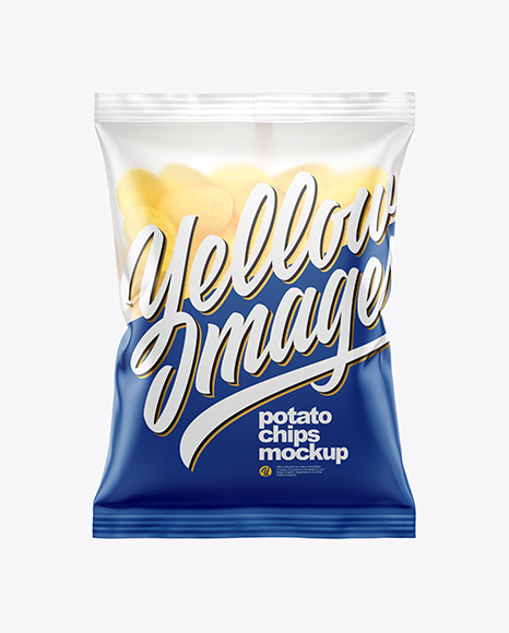 Matte Bag With Potato Chips Mockup PSD #2