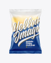 Frosted Bag With Potato Chips Mockup