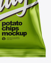 Matte Bag With Corrugated Potato Chips Mockup