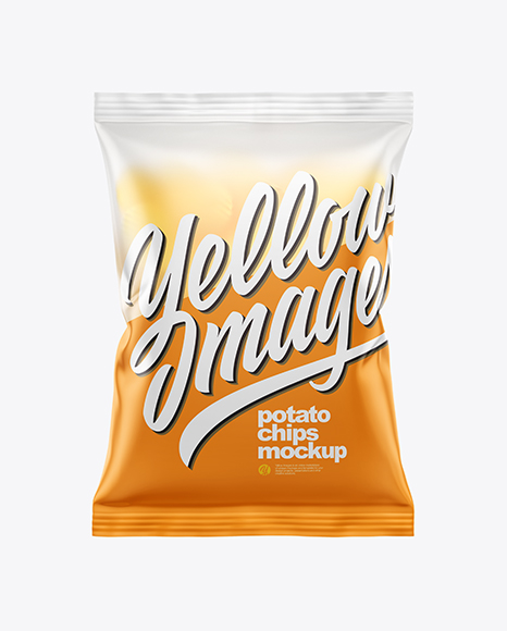 Frosted Bag With Corrugated Potato Chips Mockup PSD #2