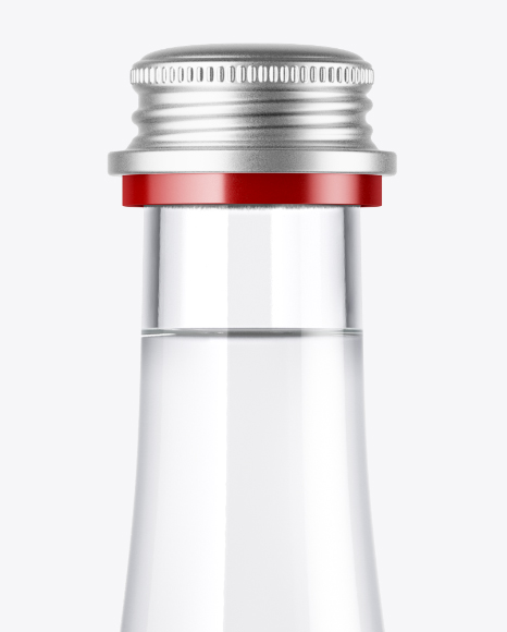 Clear Glass Water Bottle Mockup