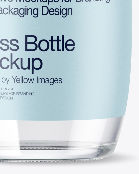 Clear Glass Water Bottle Mockup PSD #5