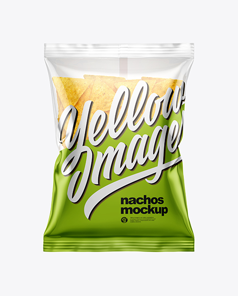 Bag With Nachos Mockup In Bag Sack Mockups On Yellow Images Object Mockups