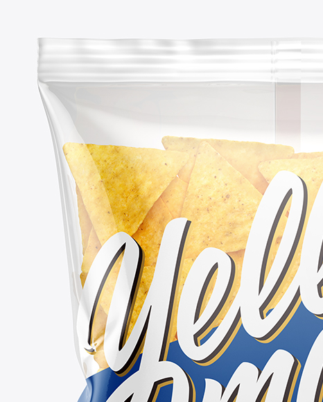 Download Bag With Nachos Mockup In Bag Sack Mockups On Yellow Images Object Mockups PSD Mockup Templates