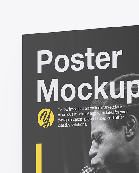 Download Poster Mockup In Stationery Mockups On Yellow Images Object Mockups Yellowimages Mockups