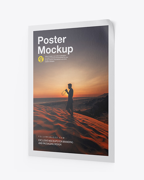 Textured Poster Mockup PSD #2