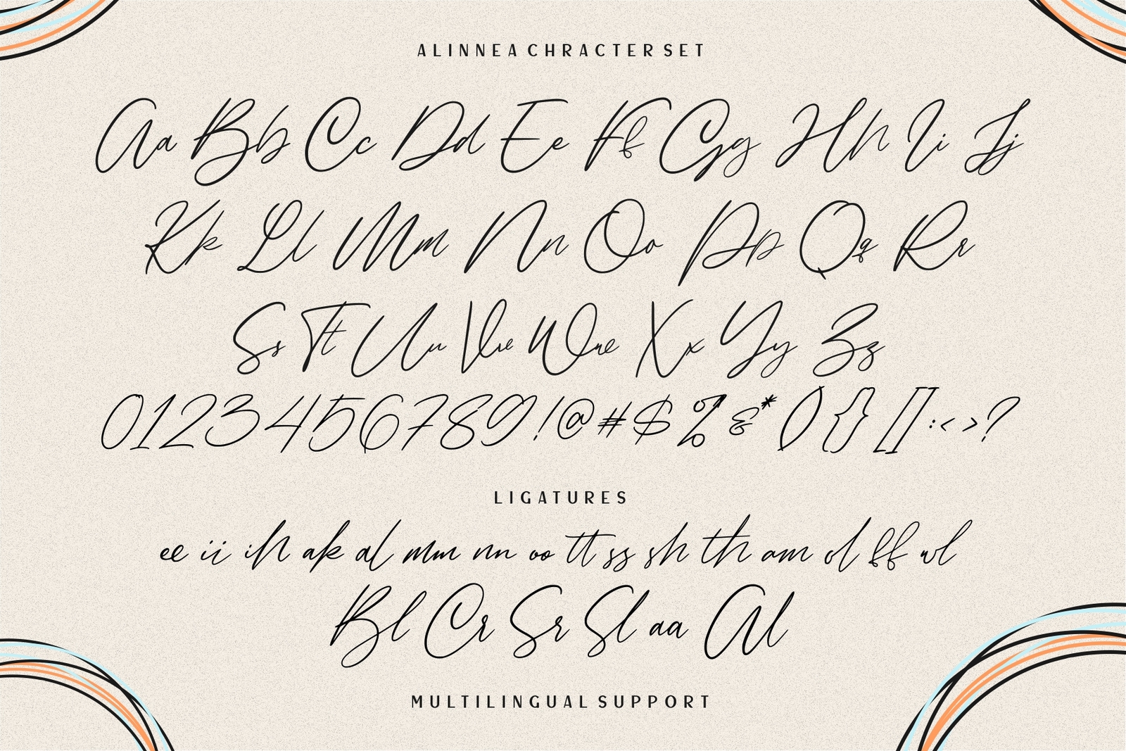 Alinnea Handwritten Fonts In Fonts On Yellow Images Creative Store