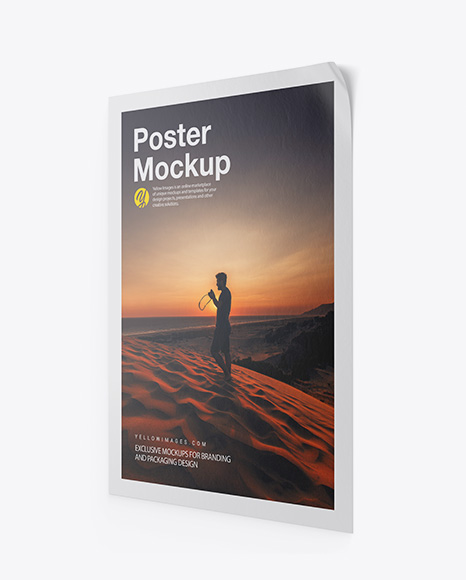 Textured Poster Mockup PSD #2