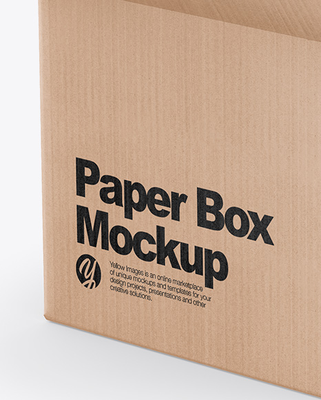 Download Kraft Box Mockup In Box Mockups On Yellow Images Object Mockups