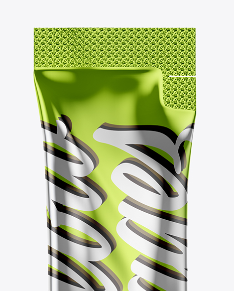 Metallic Stick Sachet Mockup PSD #2