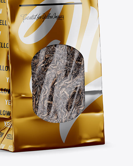 Download Matte Metallic Bag With Window Psd Mockup Half Side View Yellowimages