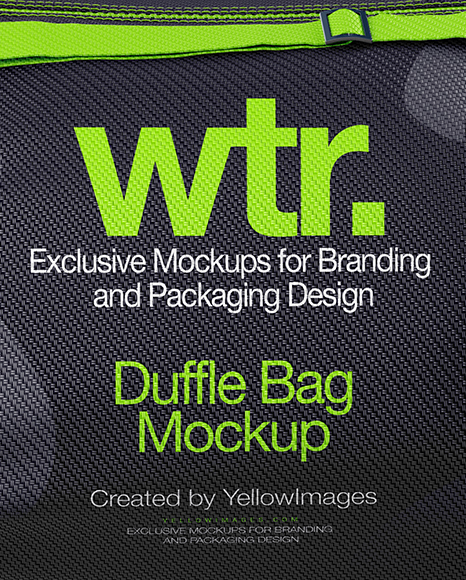 Download Duffle Bag Mockup - Front View in Apparel Mockups on Yellow Images Object Mockups