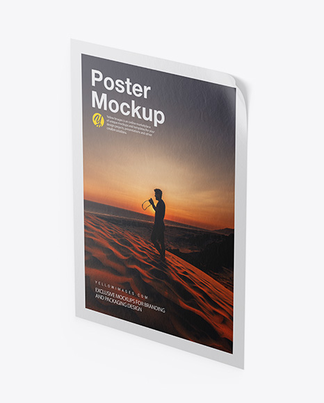 Textured Poster Mockup PSD #2
