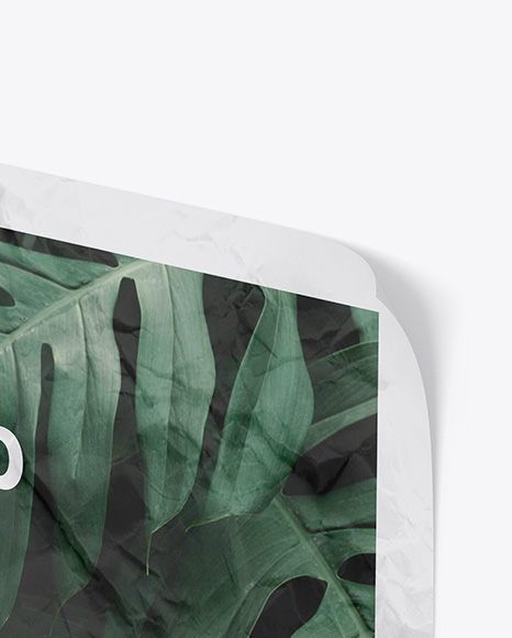 Crumpled Poster Mockup PSD #5