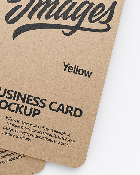 Kraft Business Cards Mockup PSD #1