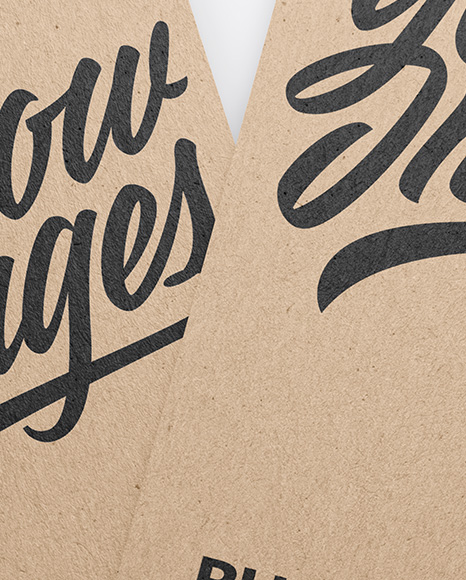 Kraft Business Cards Mockup PSD #6