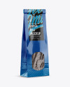 Glossy Paper Bag With Window Mockup - Half Side View