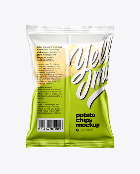 Bag With Potato Chips Mockup