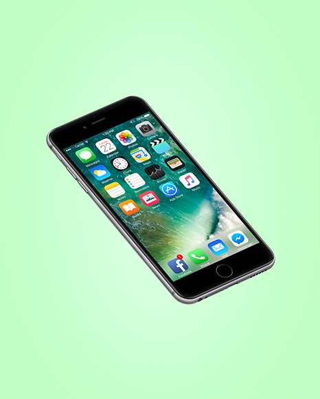 Isometric Apple iPhone 6 Plus Mockup