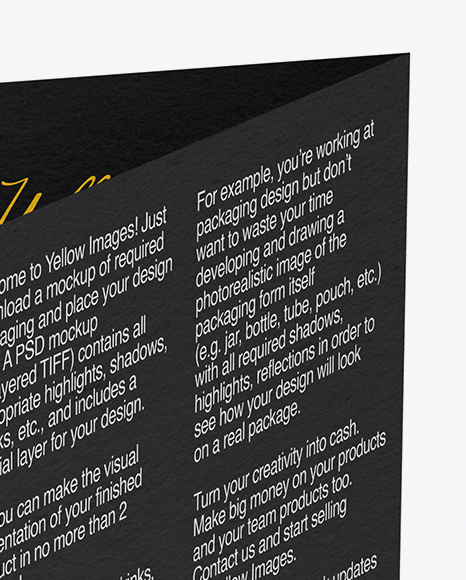 Textured A5 Brochure   Back Side Mockup PSD #1
