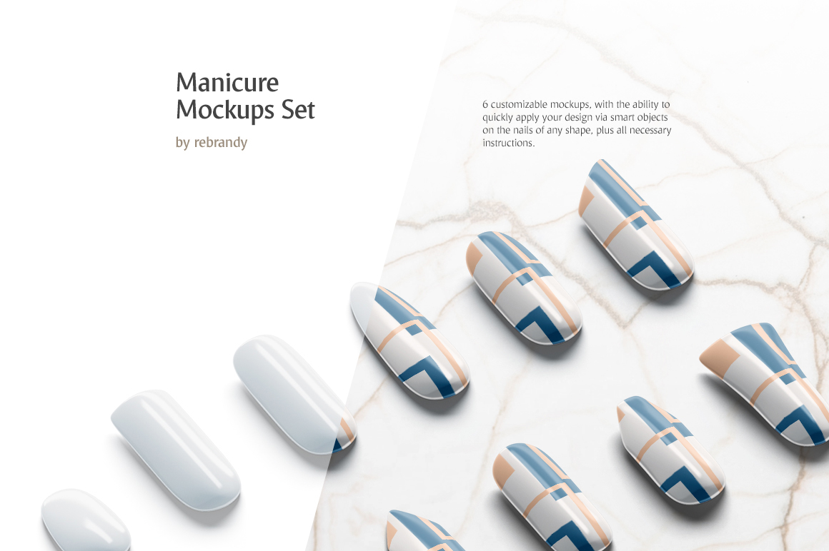 Download Manicure Mockups Set In Product Mockups On Yellow Images Creative Store