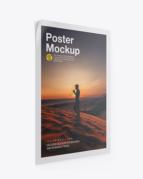 Textured Poster Mockup PSD #2