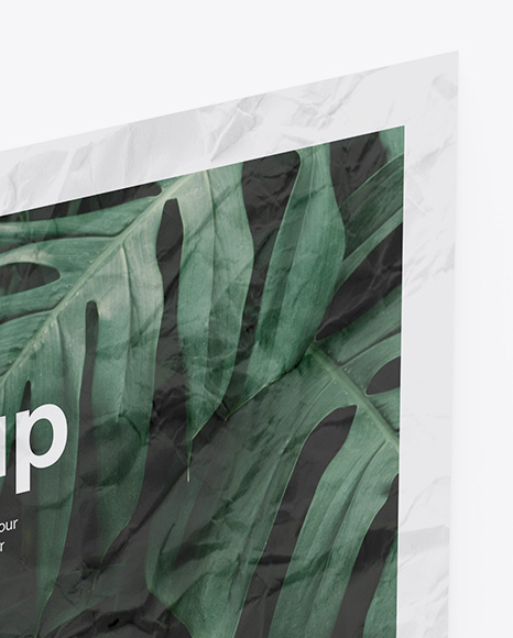 Crumpled Poster Mockup