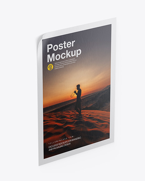 Textured Poster Mockup PSD #2
