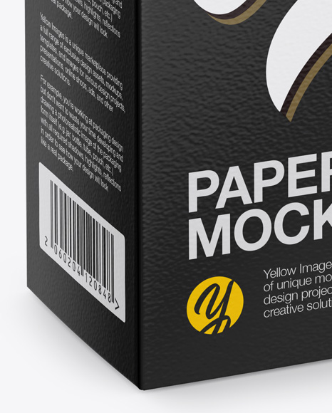 Glossy Paper Box Mockup PSD #1