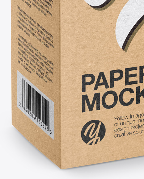 Download Kraft Paper Box Mockup in Box Mockups on Yellow Images ...