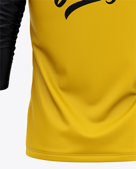 Men S Raglan 3 4 Length Sleeve T Shirt Mockup Back View In Apparel Mockups On Yellow Images Object Mockups