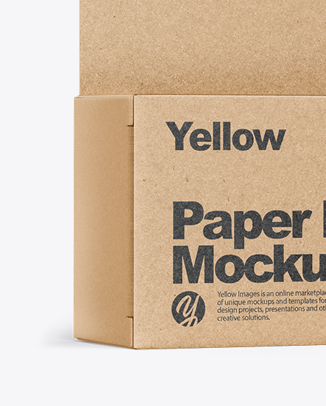 Download Kraft Box Mockup In Box Mockups On Yellow Images Object Mockups