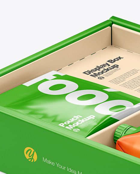 Display Box Mockup In Box Mockups On Yellow Images Object Mockups