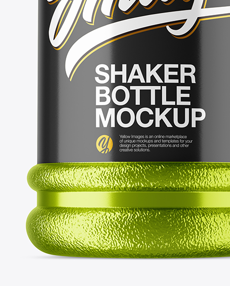 Metallic Shaker Bottle Mockup In Bottle Mockups On Yellow Images Object Mockups