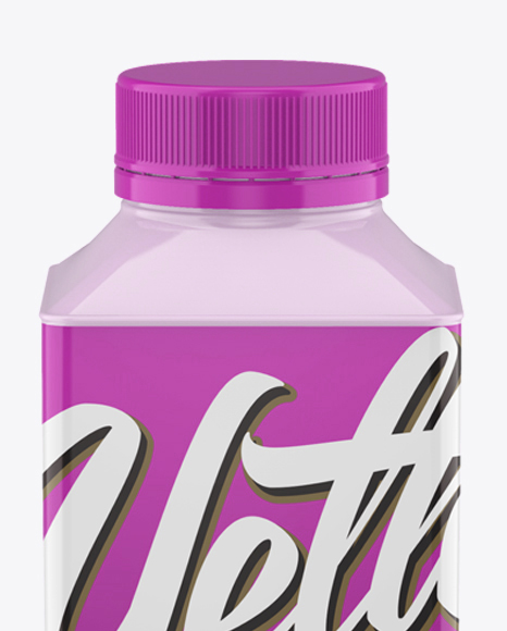 Glossy Bottle Mockup - Front View Glossy Bottle Mockup - Front View