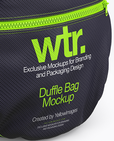 Download Duffle Bag Mockup Halfside View In Apparel Mockups On Yellow Images Object Mockups PSD Mockup Templates