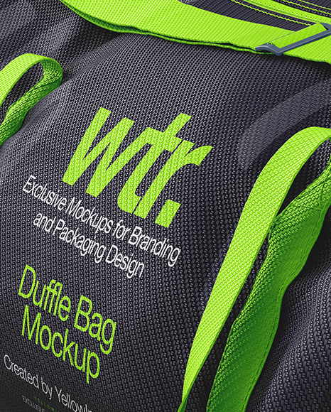 Download Duffle Bag Mockup Halfside View In Apparel Mockups On Yellow Images Object Mockups PSD Mockup Templates