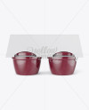 Berry Apple Sauce 4-4 Oz. Cups Mockup - Front View - Free Download