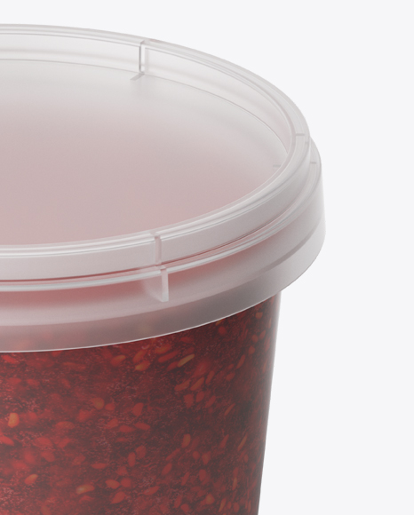 Download Frosted Plastic Container With Raspberry Jam Mockup High Angle Shot In Pot Tub Mockups On Yellow Images Object Mockups PSD Mockup Templates