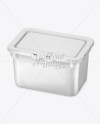 Plastic Container For Washing Capsules - Halfside View (High-Angle Shot