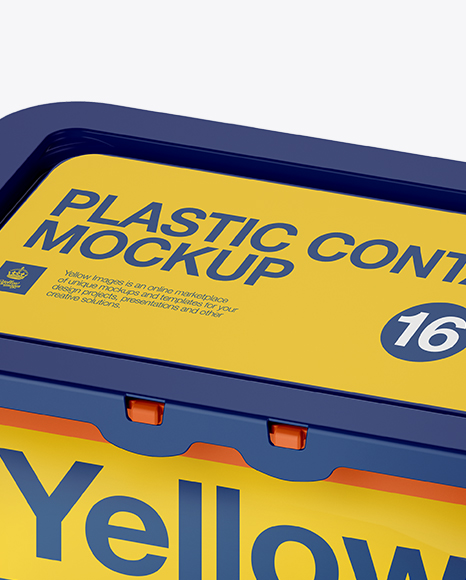 Download Plastic Container For Washing Capsules Halfside View High Angle Shot In Pot Tub Mockups On Yellow Images Object Mockups PSD Mockup Templates