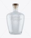 Download Clear Glass Liquor Bottle w/ Bung Mockup in Bottle Mockups on Yellow Images Object Mockups