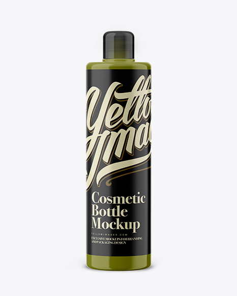 Round Cosmetic Bottle With Frosted Screw Cap Mockup Round Cosmetic Bottle With Frosted Screw Cap Mockup