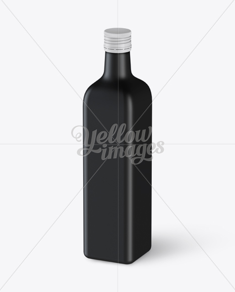 Download 0 75l Black Matte Olive Oil Bottle Mockup Halfside View High Angle Shot In Bottle Mockups On Yellow Images Object Mockups Yellowimages Mockups