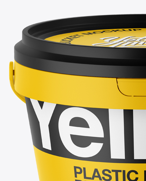 Download Plastic Paint Bucket Mockup Front View High Angle Shot In Bucket Pail Mockups On Yellow Images Object Mockups PSD Mockup Templates