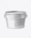 Download Metallic Paint Bucket Mockup - Front View (High-Angle Shot) in Bucket & Pail Mockups on Yellow ...