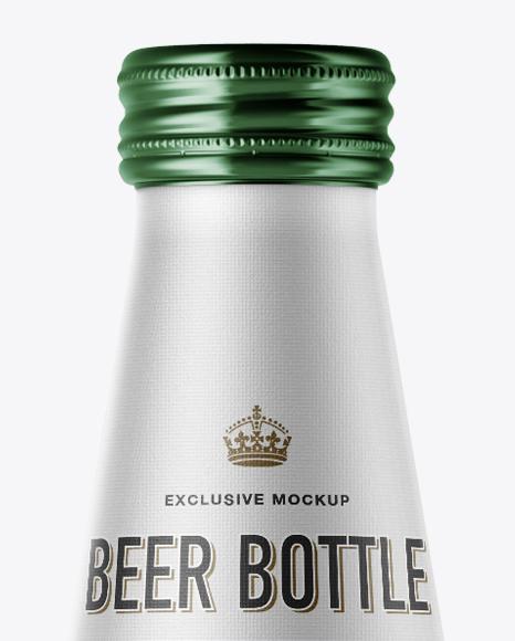 40oz Clear Glass Bottle W Dark Irish Beer Mockup In Bottle Mockups On Yellow Images Object Mockups