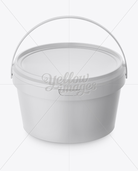 Download Plastic Paint Bucket Mockup Halfside View High Angle Shot In Bucket Pail Mockups On Yellow Images Object Mockups PSD Mockup Templates