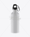 500ml Glossy Sport Bottle With Carabiner Mockup - High-Angle Shot on